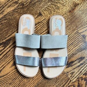 Sorel Metallic and Neutral Slide Sandals